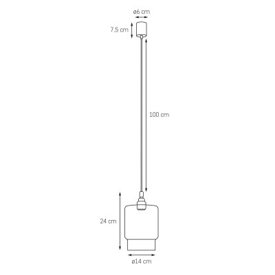 Longis IV Pendant Lamp (black cable)