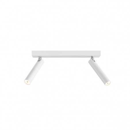 White ceiling lamp ROLL 2 strip with integrated LED panel 3000K 360lm KASPA