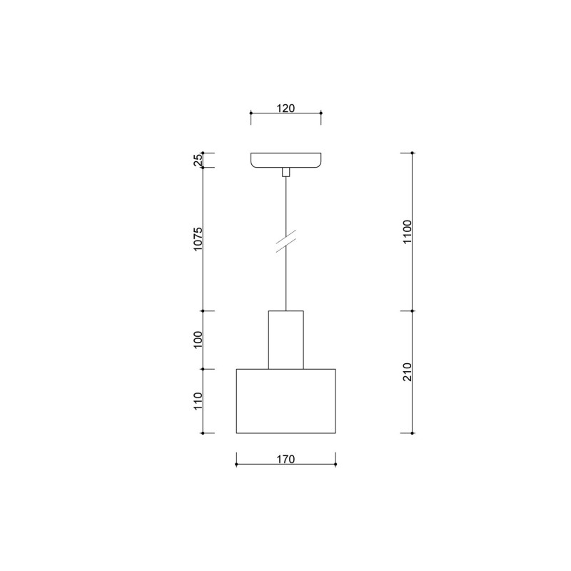 ENKEL 1 white ceiling pendant lamp