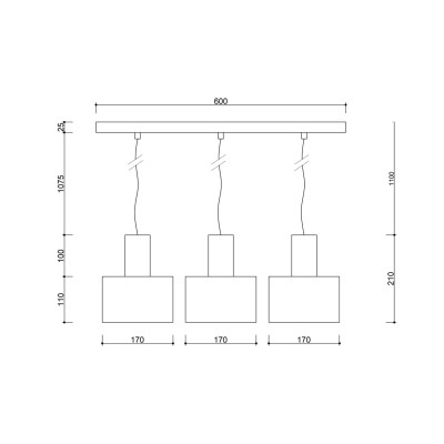 ENKEL 3 black ceiling pendant lamp