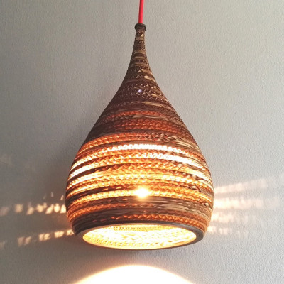Sufitowa lampa wisząca z tektury CONE S lampa ekologiczna SOOA