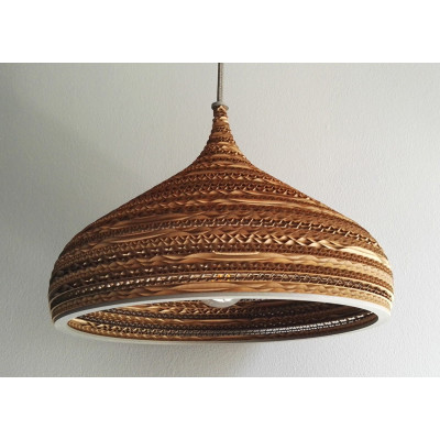 Sufitowa lampa wisząca z tektury CONE M lampa ekologiczna SOOA