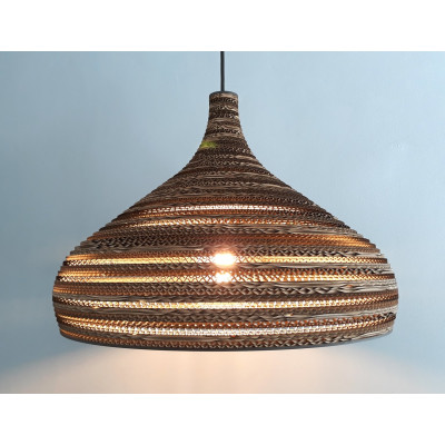 Sufitowa lampa wisząca z tektury CONE XL lampa ekologiczna SOOA