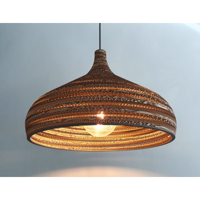 Ceiling hanging lamp made of cardboard CONE XL ecological lamp SOOA