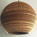 Ceiling hanging lamp from cardboard SFERA 35 ecological lamp SOOA