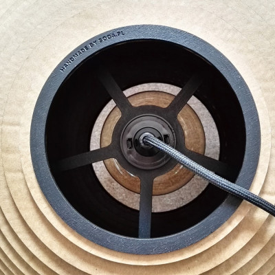 Sufitowa lampa wisząca z tektury SFERA 60 lampa ekologiczna SOOA