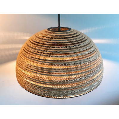 Ceiling hanging lamp from cardboard HEMISPHERE 45 ecological lamp SOOA