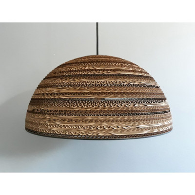 Sufitowa lampa wisząca z tektury HEMISPHERE 45 lampa ekologiczna SOOA
