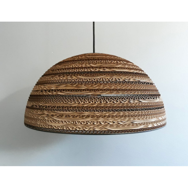 Ceiling hanging lamp from cardboard HEMISPHERE 45 ecological lamp SOOA