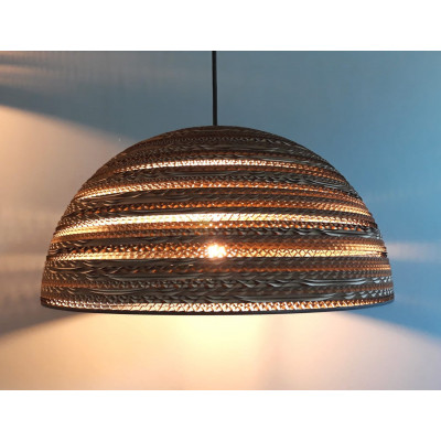 Sufitowa lampa wisząca z tektury HEMISPHERE 45 lampa ekologiczna SOOA