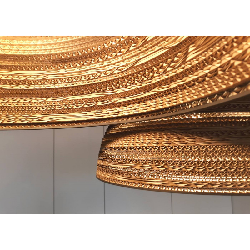 Ceiling hanging lamp from cardboard HEMISPHERE 45 ecological lamp SOOA