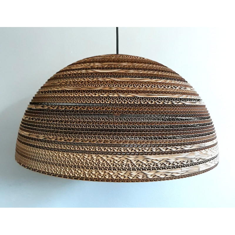 Ceiling hanging lamp from cardboard HEMISPHERE 55 ecological lamp SOOA