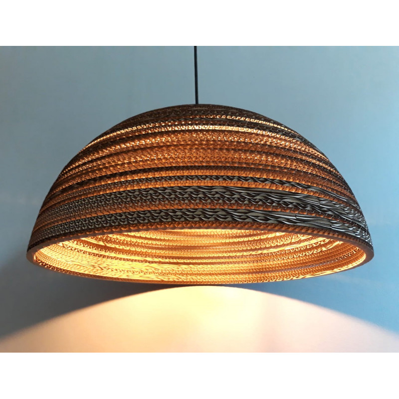 Ceiling hanging lamp from cardboard HEMISPHERE 55 ecological lamp SOOA