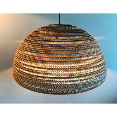 Sufitowa lampa wisząca z tektury HEMISPHERE 55 lampa ekologiczna SOOA