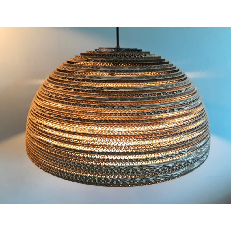 Ceiling hanging lamp from cardboard HEMISPHERE 55 ecological lamp SOOA