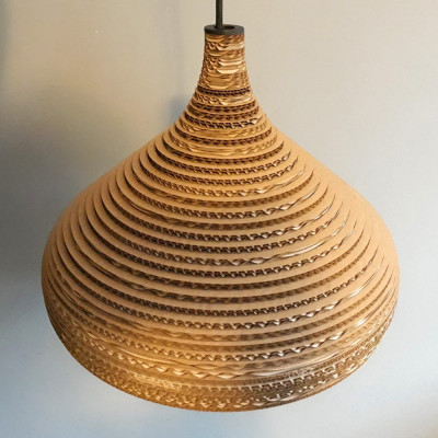 Ceiling hanging lamp made of cardboard CONE L ecological lamp SOOA
