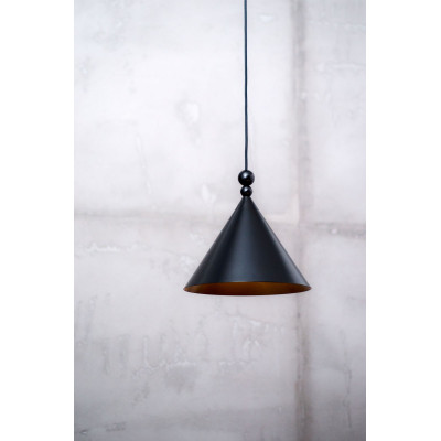 Black pendant lamp KONKO MONO black shade diameter 30cm LOFTLIGHT