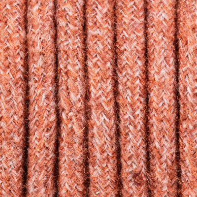 Koralowy kabel w oplocie moherowym M01 Krystyna dwużyłowy 2x0.75 Kolorowe Kable