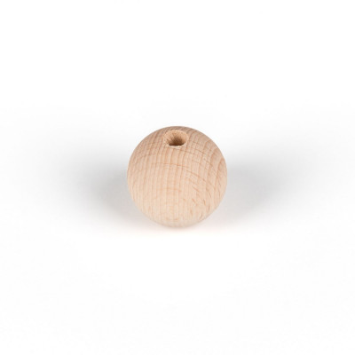 Decorative wooden ball for lamps fi 30mm with an inner hole 7mm bead 2x0,75mm Kolorowe Kable