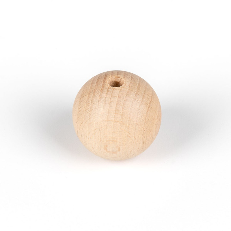 Decorative wooden ball for lamps fi 40mm with an inner hole 7mm bead 2x0,75mm Kolorowe Kable