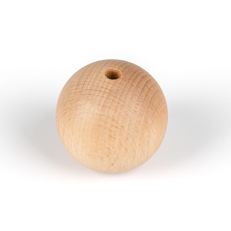 Dekoracyjna drewniana kulka do lamp fi 50mm z otworem wewnętrznym 7mm koralik na przewód 2x0,75mm Kolorowe Kable