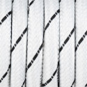 Biały kabel z czarną nitką w oplocie poliestrowym S07 serpentyna biało czarna 2x0,75 Kolorowe Kable