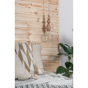 Wooden pendant lamp with beads Loft Pallo with linen braided cable Kolorowe Kable