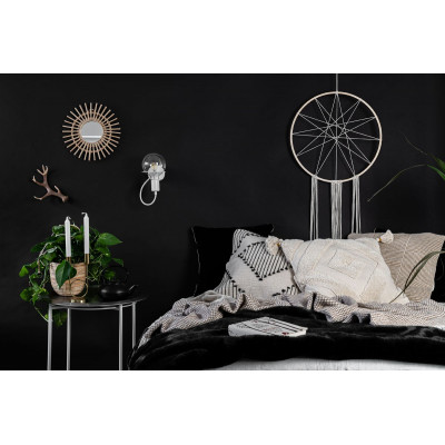 White Loft Metal Wall wall lamp, white wall light with 4W LED bulb Kolorowe Kable