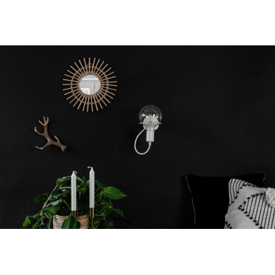 White Loft Metal Wall wall lamp, white wall light with 6W LED bulb Kolorowe Kable
