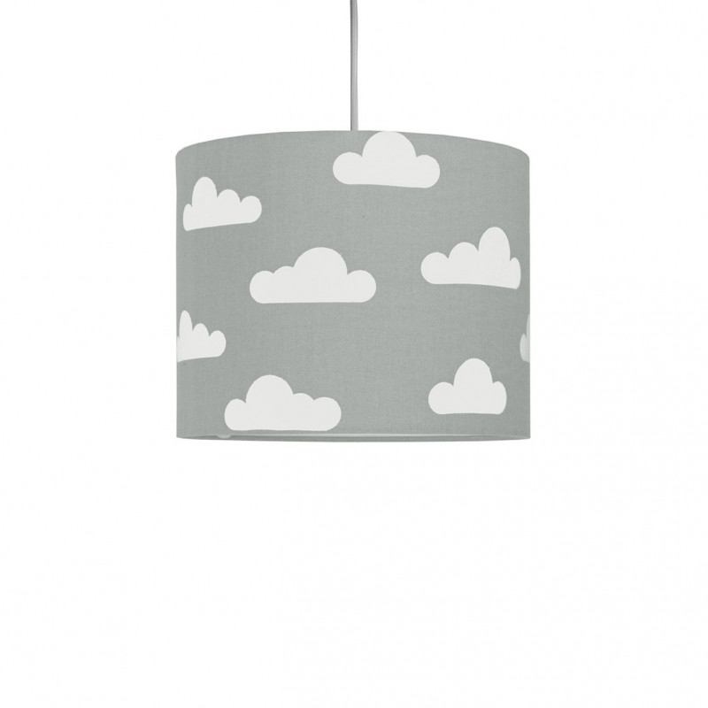 Lampshade clouds on gray mini diameter 25cm Scandinavian collection youngDECO