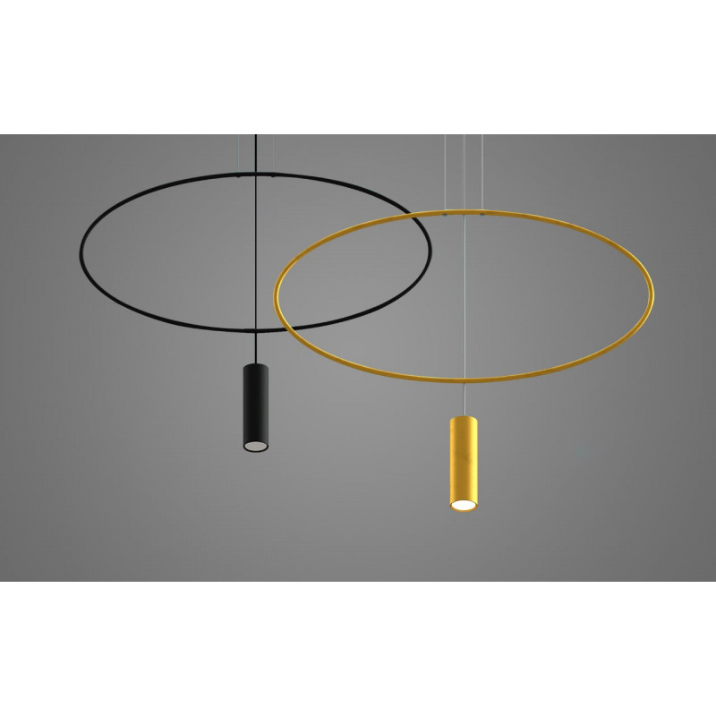 HOLAR black hanging lamp 1 oval frame THORO