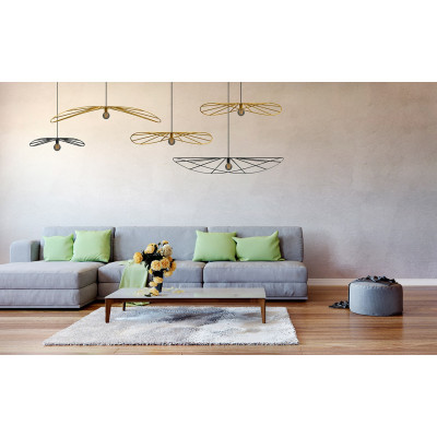 Asymmetric hanging lamp ESKOLA L hat diameter 70cm THORO