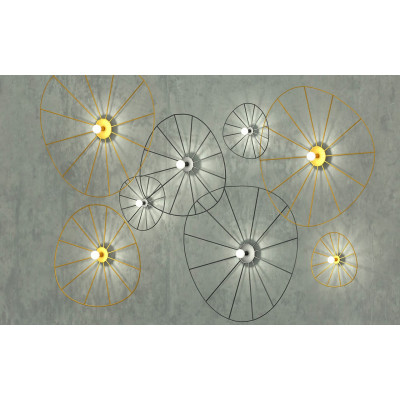 Asymmetric wall lamp wall lamp ESKOLA K hat diameter 110cm THORO