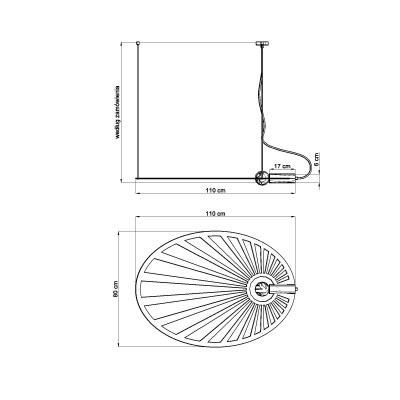 Black LEHDET hanging lamp THORO
