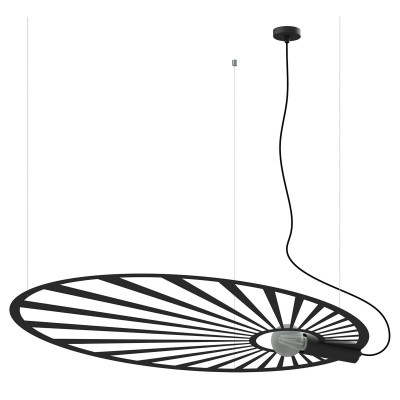 Black LEHDET hanging lamp THORO