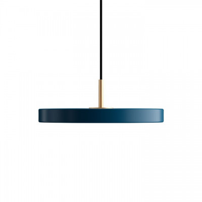 Lampa Asteria Mini petrol blue z panelem LED UMAGE - niebieska
