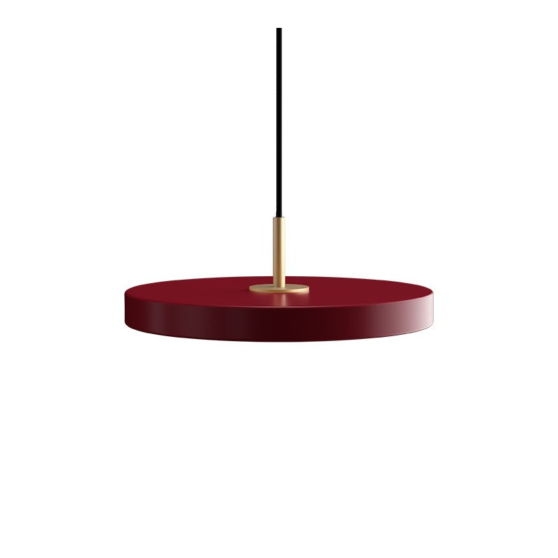 Lampa Asteria Mini ruby red z panelem LED UMAGE - bordowa