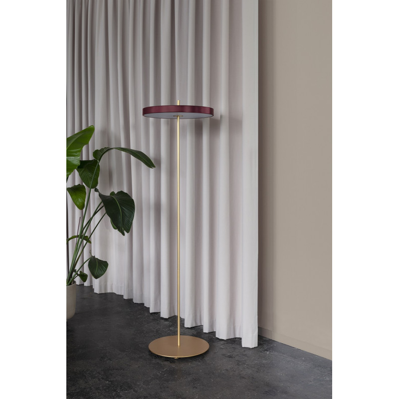 Asteria Floor ruby red floor lamp integrated 24W LED panel UMAGE