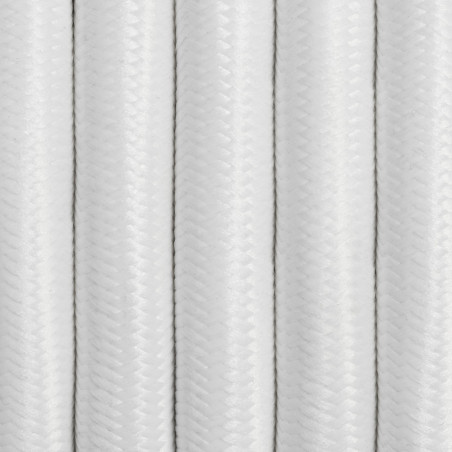 White polyester 3-core braided cable 3x2.5mm2  KOLOROWE KABLE