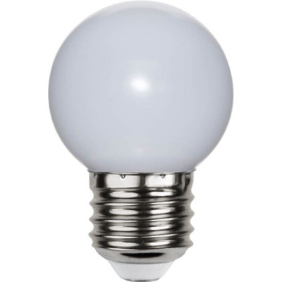 Plastic festoon light bulb LED 45mm 1W milky white warm light