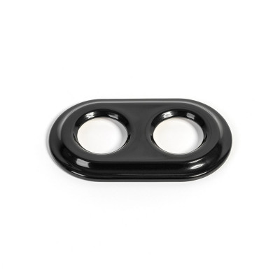 Rustic ceramic frame for flush-mounted equipment - double black frame Kolorowe Kable