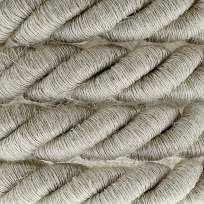 Beige twisted cable in double linen braid 3-core 3x1x0.75 Creative Cables