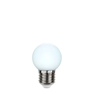 Plastic festoon light bulb LED 45mm 1W milky white cold light Star Trading