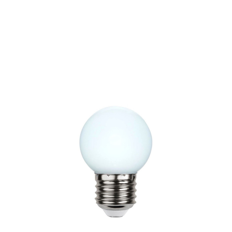 Plastic festoon light bulb LED 45mm 1W milky white cold light Star Trading
