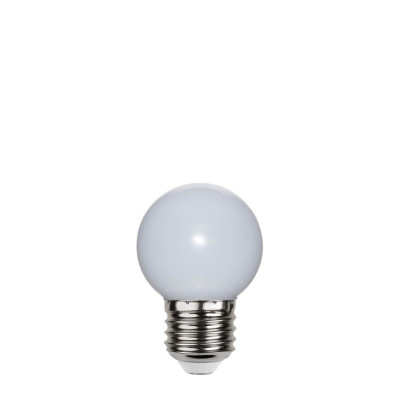Plastic festoon light bulb LED 45mm 1W milky white cold light Star Trading