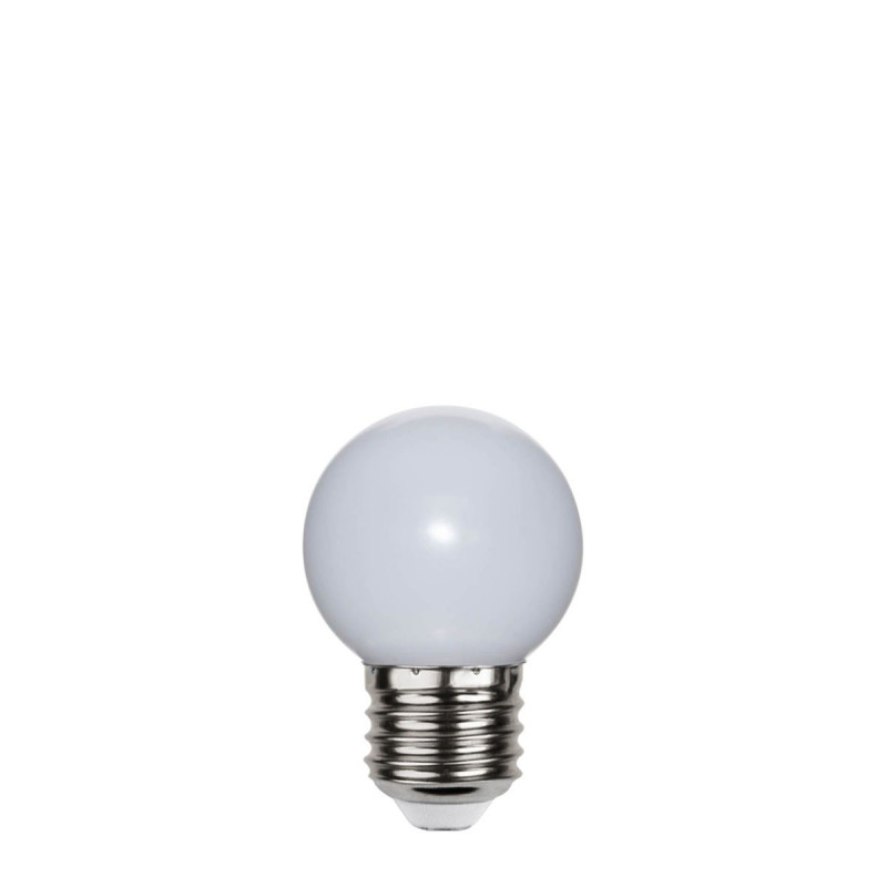 Plastic festoon light bulb LED 45mm 1W milky white cold light Star Trading