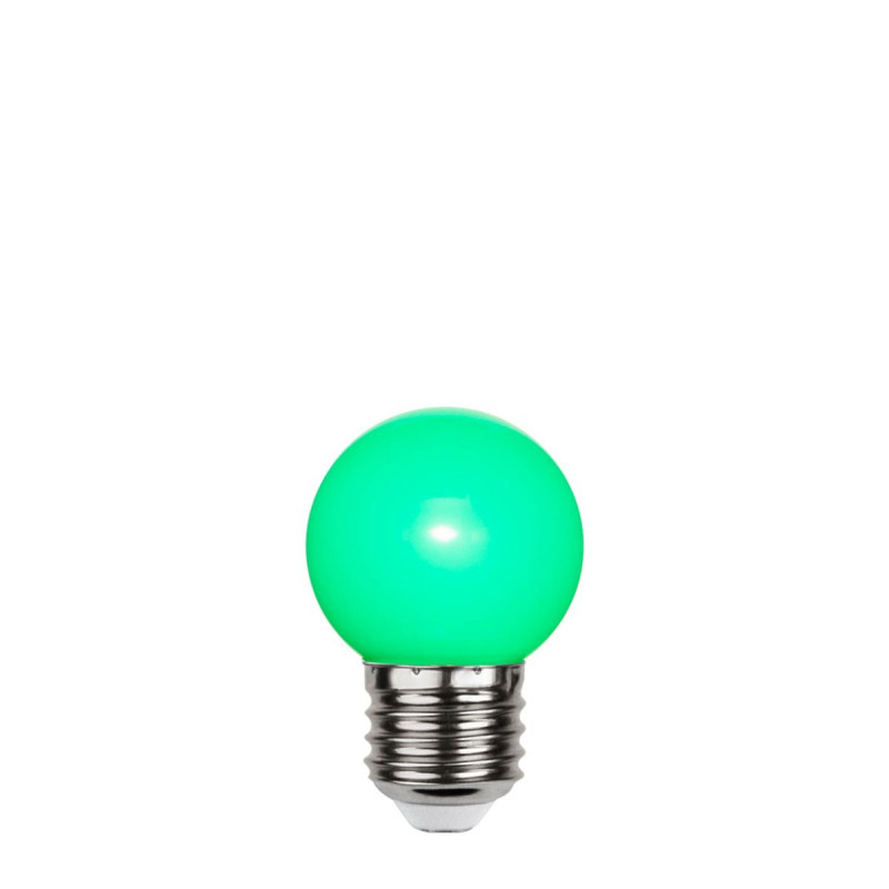 Green plastic garland light bulb LED 45mm 1W green Star Trading