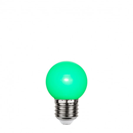 Green plastic garland light bulb LED 45mm 1W green Star Trading