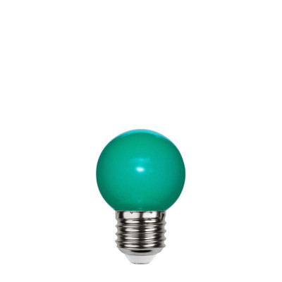 Green plastic garland light bulb LED 45mm 1W green Star Trading