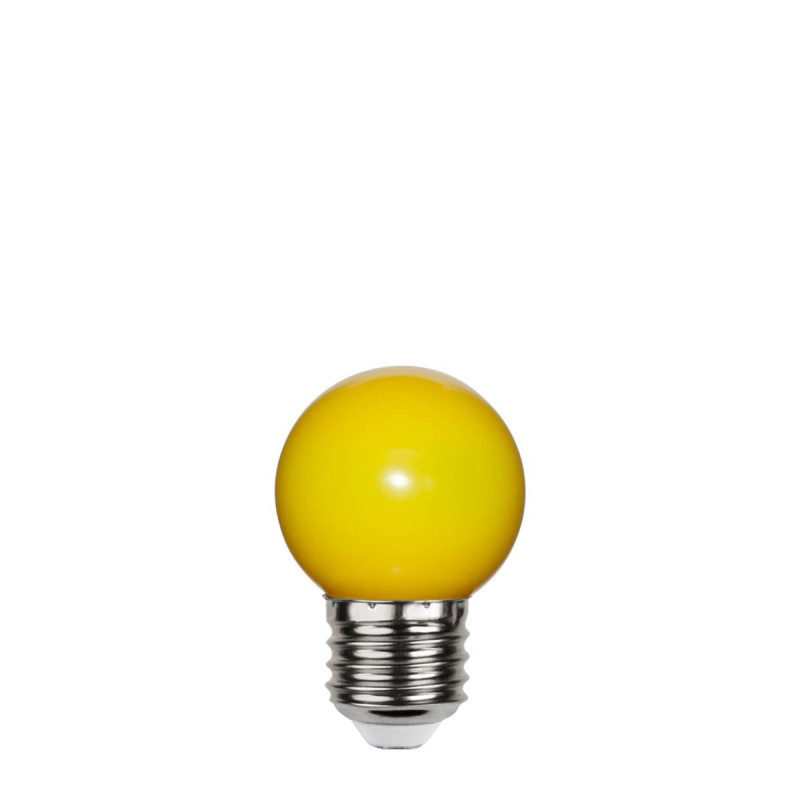 Żółta plastikowa żarówka do girland LED kulka 45mm 1W żółta Star Trading